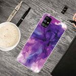 For Samsung Galaxy M31s Marble Shockproof  TPU Protective Case(Abstract Purple)