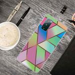 For Samsung Galaxy S20 FE Marble Shockproof  TPU Protective Case(Rhombus Gradient)