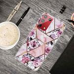 For Samsung Galaxy S21 Ultra 5G Marble Shockproof TPU Protective Case(Rhombus Rose)