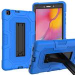 For Samsung Galaxy Tab A 8.0 (2019) / T290 Contrast Color Robot Shockproof Silicone + PC Protective Case with Holder(Blue Black)