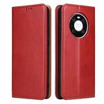 For Huawei Mate 40 Pro Fierre Shann PU Genuine Leather Texture Horizontal Flip Leather Case with Holder & Card Slots & Wallet(Red)