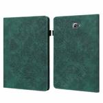 For Samsung Galaxy Tab A 10.1 (2016) T580 Peacock Embossed Pattern TPU + PU Horizontal Flip Leather Case with Holder & Card Slots & Wallet(Green)