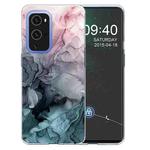 For OnePlus 9 Pro Marble Pattern Shockproof  TPU Protective Case(Abstract Light Pink)