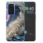 For OnePlus 9 Pro Marble Pattern Shockproof  TPU Protective Case(Abstract Gold)
