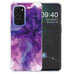 For OnePlus 9 Pro Marble Pattern Shockproof  TPU Protective Case(Abstract Purple)