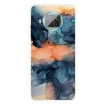 For Xiaomi Mi 10T Lite Marble Pattern Shockproof  TPU Protective Case(Abstract Blue)