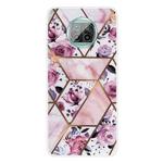 For Xiaomi Mi 10T Lite Marble Pattern Shockproof  TPU Protective Case(Rhombus Rose)