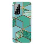 For Xiaomi Mi 10T 5G / 10T Pro 5G Marble Pattern Shockproof  TPU Protective Case(Rhombus Green)