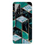 For Xiaomi Mi 10T 5G / 10T Pro 5G Marble Pattern Shockproof  TPU Protective Case(Rhombus Dark Green)