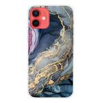 For iPhone 12 mini Marble Pattern Shockproof  TPU Protective Case (Abstract Gold)
