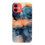 For iPhone 12 mini Marble Pattern Shockproof  TPU Protective Case (Abstract Blue)
