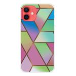 For iPhone 12 mini Marble Pattern Shockproof  TPU Protective Case (Rhombus Gradient)