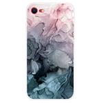 For iPhone SE 2022 / SE 2020 / 8 / 7 Marble Pattern Shockproof  TPU Protective Case(Abstract Light Pink)