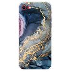 For iPhone SE 2022 / SE 2020 / 8 / 7 Marble Pattern Shockproof  TPU Protective Case(Abstract Gold)