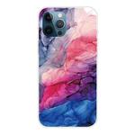 For iPhone 11 Pro Marble Pattern Shockproof  TPU Protective Case (Abstract Red)