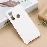 For Xiaomi Redmi Note 8 Solid Color Liquid Silicone Shockproof Coverage Protective Case(White)