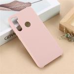 For Xiaomi Redmi Note 8 Solid Color Liquid Silicone Shockproof Coverage Protective Case(Pink)