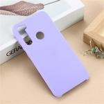 For Xiaomi Redmi Note 8 Solid Color Liquid Silicone Shockproof Coverage Protective Case(Purple)