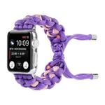 Braided Umbrella Cord Watch Band For Apple Watch Ultra 49mm / Series 8&7 45mm / SE 2&6&SE&5&4 44mm / 3&2&1 42mm(Purple)