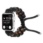 Braided Umbrella Cord Watch Band For Apple Watch Series 7 45mm / 6 & SE & 5 & 4 44mm / 3 & 2 & 1 42mm(Black)