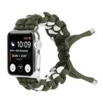 Braided Umbrella Cord Watch Band For Apple Watch Series 8&7 41mm / SE 2&6&SE&5&4 40mm / 3&2&1 38mm(Green)