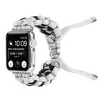 Braided Umbrella Cord Watch Band For Apple Watch Series 8&7 41mm / SE 2&6&SE&5&4 40mm / 3&2&1 38mm(Grey)