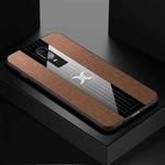 For OnePlus 6 XINLI Stitching Cloth Texture Shockproof TPU Protective Case(Brown)