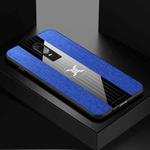 For OnePlus 6 XINLI Stitching Cloth Texture Shockproof TPU Protective Case(Blue)