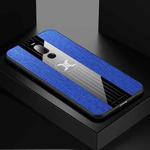 For Meizu Note 8 XINLI Stitching Cloth Texture Shockproof TPU Protective Case(Blue)