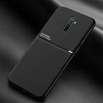 For OPPO Reno Ace Classic Tilt Strip Grain Magnetic Shockproof PC + TPU Case(Black)