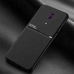 For OPPO Reno Z Classic Tilt Strip Grain Magnetic Shockproof PC + TPU Case(Black)