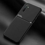 For OPPO Realme X2 Classic Tilt Strip Grain Magnetic Shockproof PC + TPU Case(Black)