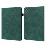 For Huawei MediaPad M5 lite 10.1 Peacock Embossed Pattern TPU + PU Horizontal Flip Leather Case with Holder & Card Slots & Wallet & Sleep / Wake-up Function(Green)