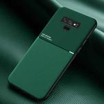 For Samsung Galaxy Note9 Classic Tilt Strip Grain Magnetic Shockproof PC + TPU Case(Green)
