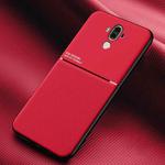 For Huawei Mate 9 Classic Tilt Strip Grain Magnetic Shockproof PC + TPU Case(Red)