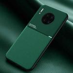 For Huawei Mate 30 Classic Tilt Strip Grain Magnetic Shockproof PC + TPU Case(Green)