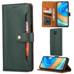 For Xiaomi Redmi Note 9 Pro / Note 9S Calf Texture Double Fold Clasp Horizontal Flip Leather Case with Photo Frame & Holder & Card Slots & Wallet(Green)