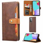 For Samsung Galaxy A52 5G / 4G Calf Texture Double Fold Clasp Horizontal Flip Leather Case with Photo Frame & Holder & Card Slots & Wallet(Coffee)