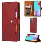 For Samsung Galaxy A72 5G / 4G Calf Texture Double Fold Clasp Horizontal Flip Leather Case with Photo Frame & Holder & Card Slots & Wallet(Red)