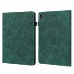 For Lenovo E10 Peacock Embossed Pattern TPU + PU Horizontal Flip Leather Case with Holder & Card Slots & Wallet & Sleep / Wake-up Function(Green)