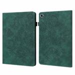 For Lenovo Tab M10 Plus Peacock Embossed Pattern TPU + PU Horizontal Flip Leather Case with Holder & Card Slots & Wallet & Sleep / Wake-up Function(Green)