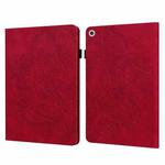 For Lenovo Tab M10 HD TB-605L X605F Peacock Embossed Pattern TPU + PU Horizontal Flip Leather Case with Holder & Card Slots & Wallet & Sleep / Wake-up Function(Red)