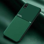 For Xiaomi Redmi 7A Classic Tilt Strip Grain Magnetic Shockproof PC + TPU Case(Green)