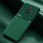 For Xiaomi Redmi Note 8 Pro Classic Tilt Strip Grain Magnetic Shockproof PC + TPU Case(Green)