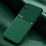 For Xiaomi Mi 8 Fingerprint Identification Classic Tilt Strip Grain Magnetic Shockproof PC + TPU Case(Green)