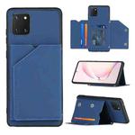 For Samsung Galaxy M60s & A81 Skin Feel PU + TPU + PC Back Cover Shockproof Case with Card Slots & Holder & Photo Frame(Royal Blue)