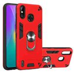 For Infinix X653 / Smart 4 Armour Series PC + TPU Protective Case with Ring Holder(Red)