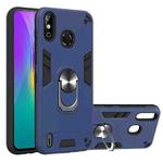 For Infinix X653 / Smart 4 Armour Series PC + TPU Protective Case with Ring Holder(Royal Blue)