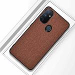 For OnePlus Nord N100 Shockproof Cloth Texture PC + TPU Protective Case(Brown)