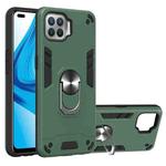 For OPPO F17 Pro / A93 / Reno4 Lite / Reno4 F Armour Series PC + TPU Protective Case with Ring Holder(Dark Green)